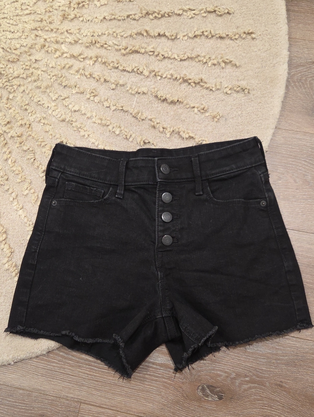 Old Navy High-Rise Black Denim Shorts